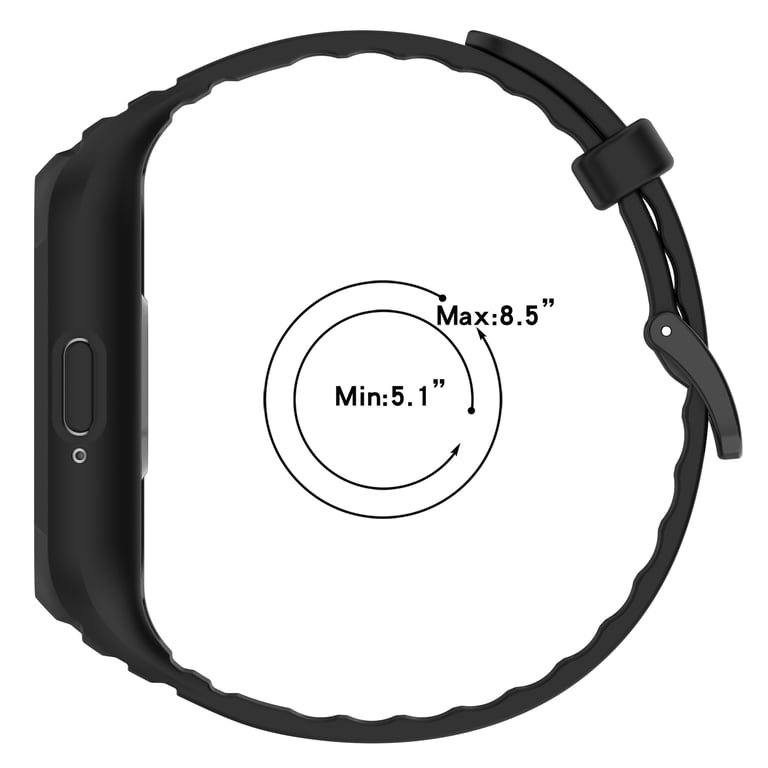 INF Bracelet de montre pour Samsung Galaxy Fit 3 (SM-R390) Noir - vue 2