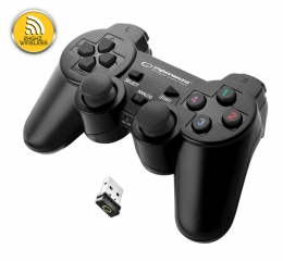 Esperanza EGG108K accessoire de jeux vidéo Noir USB 2.0 Manette de jeu Analogique/Numérique PC, Playstation 3