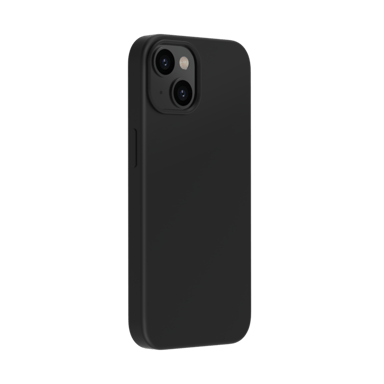 Coque antichoc en gel de silicone doux pour Apple iPhone 14, Noir satin