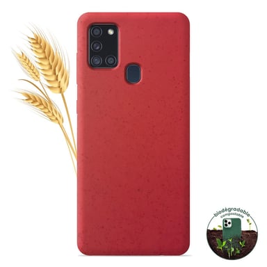 Coque silicone unie Biodégradable Rouge compatible Samsung Galaxy A21S