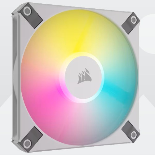 Corsair Icue Af120 Rgb Slim 2er Wh 120mm Co 9050165 ww - vue 3