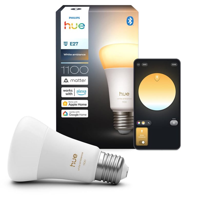 Ampoule connectée Philips Hue WA 10,5 W A60 E27 EU Blanc - Neuf