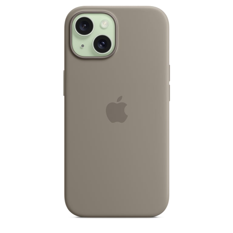 Apple Coque en silicone avec MagSafe pour iPhone 15 - Argile Apple (brand) iPhone 15 - Bon état