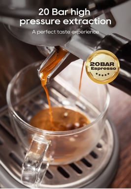 Machine à café HIBREW H10B, 20 bars, réservoir d'eau de 1,3 L