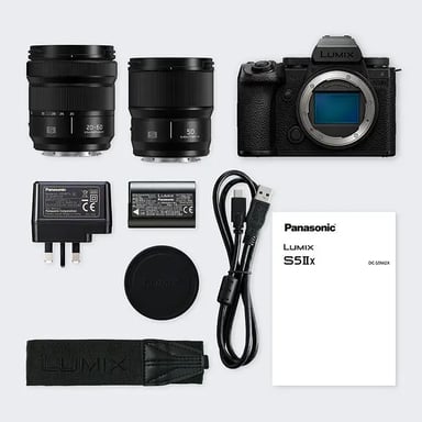 Panasonic Lumix S5II + S 20-60MM F3.5-5.6 + 50mm F1.8 MILC 24,2 MP CMOS 12000 x 8000 pixels Noir