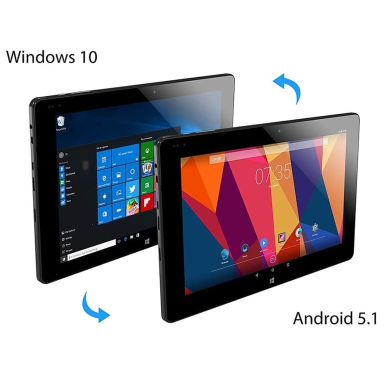 Tablette Dual Boot Windows 10 + Android Lollipop Intel Quad Core 10 Pouces  64Go YONIS - Yonis