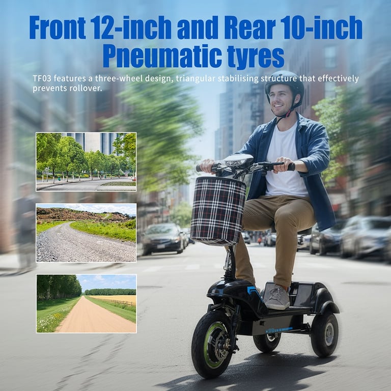 TWOFISH TF03 Trottinette Électrique Siège amovible moteur batterie 48V 15Ah 30km d'autonomie . Vitesse max 28kmh. Pneus av.12 /arr.10 freins à disque suspension. . Neuf - vue 5