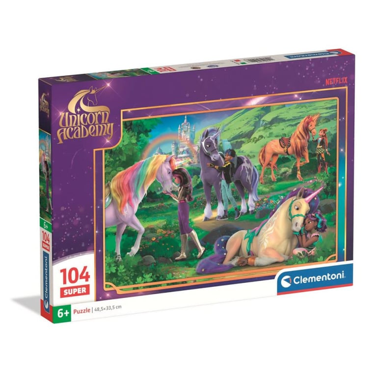 Puzzle 104 pièces Clementoni Super Unicorn Academy - Neuf