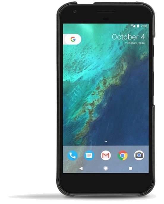 Coque cuir Google Pixel XL - Coque arrièreNoir