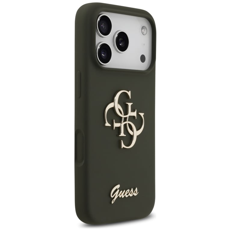 Guess Coque Silicone Big 4G Script pour iPhone 17 Pro Max Vert - vue 4