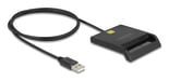 DeLOCK 91724 lector de tarjeta inteligente Interior USB USB tipo A Negro