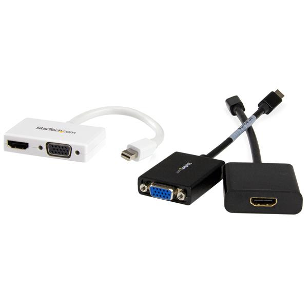 StarTech.com Adaptateur audio / vidéo de voyage Convertisseur 2 en 1 Mini DisplayPort vers HDMI ou VGA 1920x1200 / Convertisseur vidéo DisplayPort HDMI VGA pour Apple... - vue 4