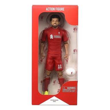 Figurine articulée MEGABLEU Mohamed Salah 20 cm 10 points d'articulation avec ballon Rouge - Neuf