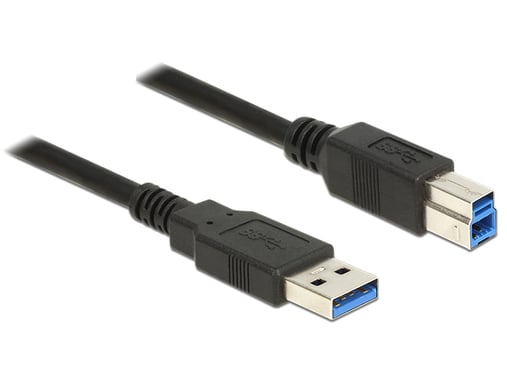 DeLOCK 85065 Cavo USB 0,5 m USB 3.2 Gen 1 (3.1 Gen 1) USB A USB B Nero