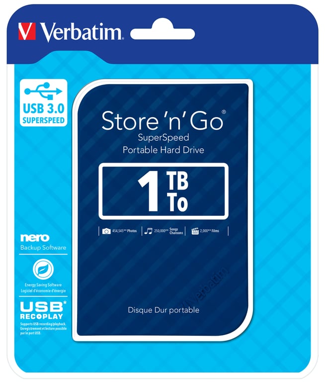 Verbatim 53071 Store n Go USB 3.0 2.5" HDD Ext - vue 10