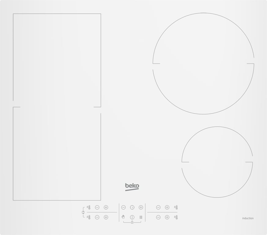 Plaque À Induction BEKO HII64200FMTW – 4 Foyers 7200W Blanc - vue 5