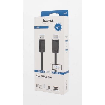 Hama 00200624 Cavo USB 1,5 m USB A Nero