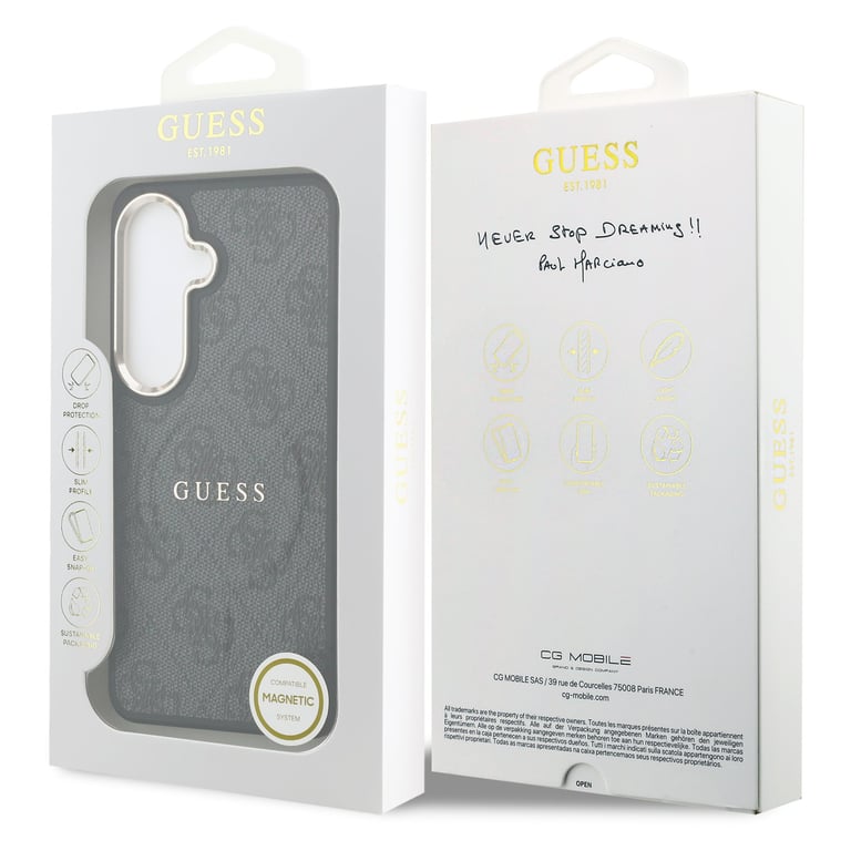 Coque Guess 4G Embossed Ring MagSafe pour Samsung Galaxy S26 - vue 6