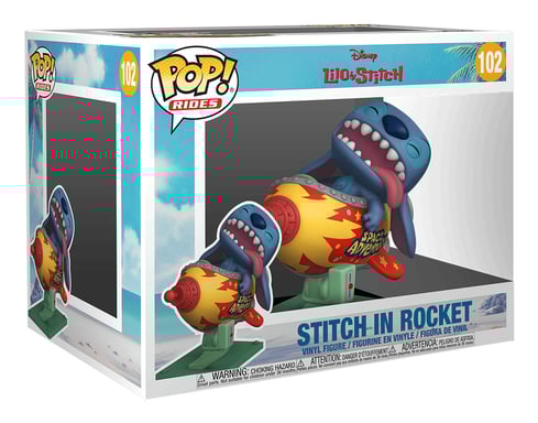 FUNKO POP! Figurine Pop Rides Stitch dans la Rocket - Lilo & Stitch