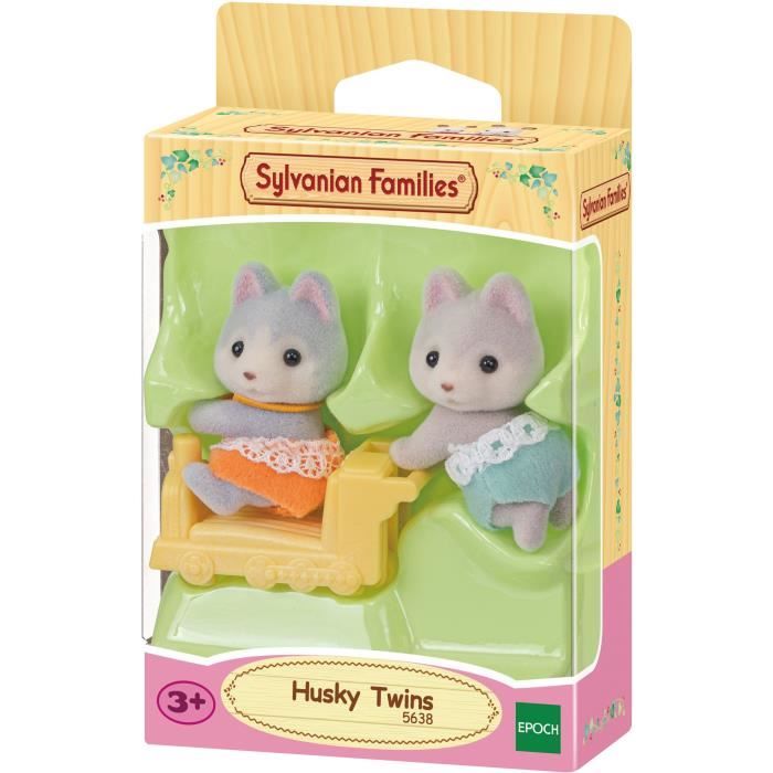 Sylvanian Families Jumeaux Husky avec Wagon - vue 4