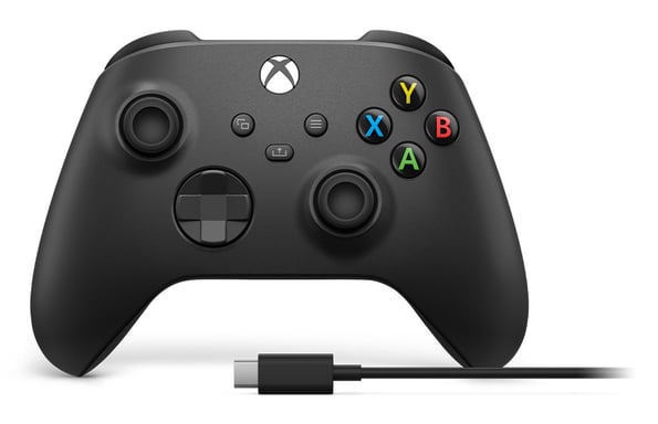 Microsoft Xbox Wireless Controller + USB-C Cable Noir Manette de jeu Analogique/Numérique PC, Xbox One, Xbox One S, Xbox One X, Xbox Series S, Xbox Series X