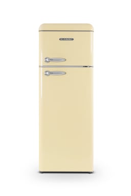 Schneider SCDD211V-CRE - Réfrigérateur double porte 211L Vintage Crème