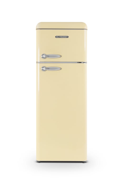 Réfrigérateur Double Porte Schneider SCDD211V-CRE – 211 L, Vintage, Éclairage LED