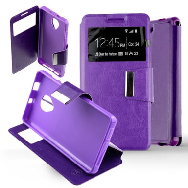 Etui Folio compatible Violet Alcatel One Touch Pop Up