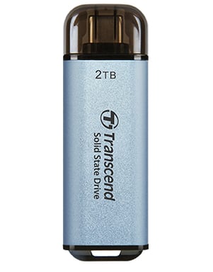 Transcend ESD300 Technologie Thunderbolt 2 To USB Type-A vers USB Type-C USB 3.2 Gen 2x2 Bleu