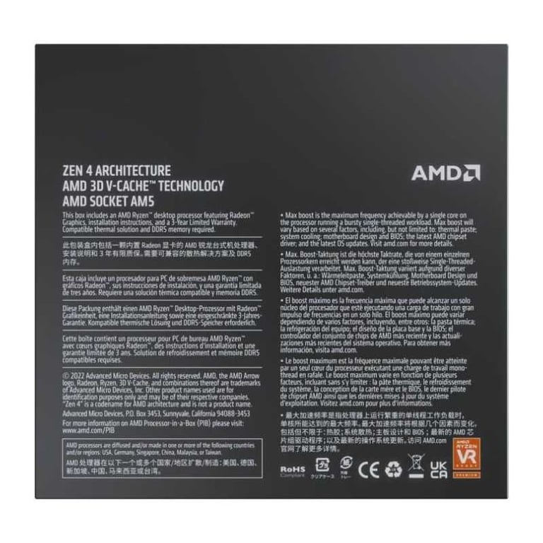 AMD Processeur AMD Ryzen 9 7900X3D - vue 4