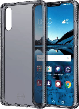 Itskins Spectrum guscio semi-duro in nero traslucido per Huawei P20