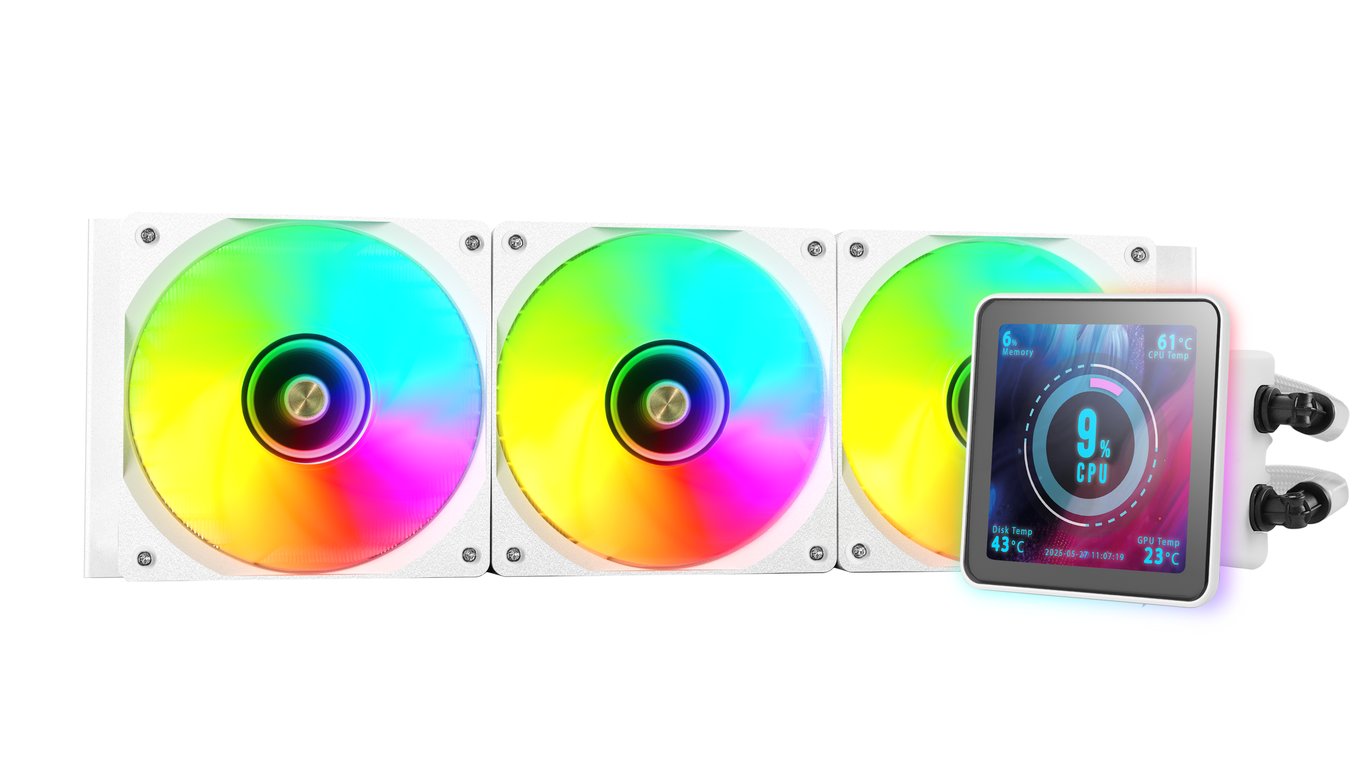 Mars Gaming Ml visionpro360 Refrigeración Líquida Aio Tdp 3x Ventiladores Argb Pantalla Blanco - vue 2