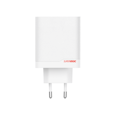 Chargeur OnePlus SUPERVOOC 120 W Chargeur USB-C à double port à charge rapide avec câble Blanc