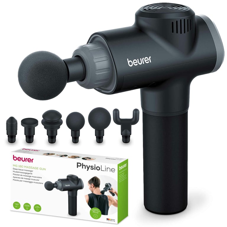Pistolet de massage Beurer MG180 avec 6 embouts de percussion - vue 2