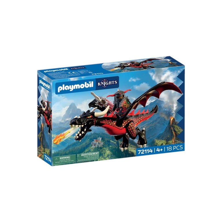 Playmobil Knights 72114 Dragon & chevalier - vue 3