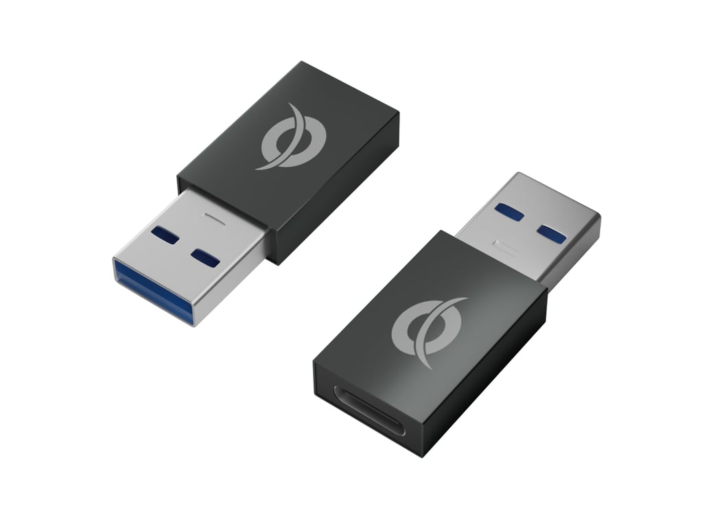 Conceptronic DONN Pack 2 Adaptateurs USB A 3.0 Mâle vers USB C Femelle OTG - vue 2