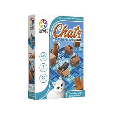 Jeu de réflexion amusant : Chats tournent en rond