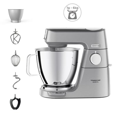 Kenwood Food Processor KVL85 004SI Kenwood004SI Kenwood 004SI Titanium Chef Baker XL silver (KVL85.004SI)