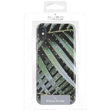 Coque pour iPhone XS Max Collection Glam Tropical Leaves Vert