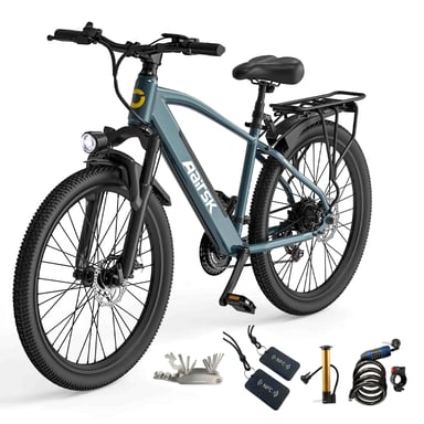 Bici Elettrica Aairsk S800 da Montagna e da Città per Gite all'Aperto - Batteria 36V 13Ah, Motore 250W, Pneumatici da 26 Pollici
