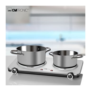 Clatronic Double plaque de cuisson 2500W DKP 3668 E - Neuf Gris - vue 5