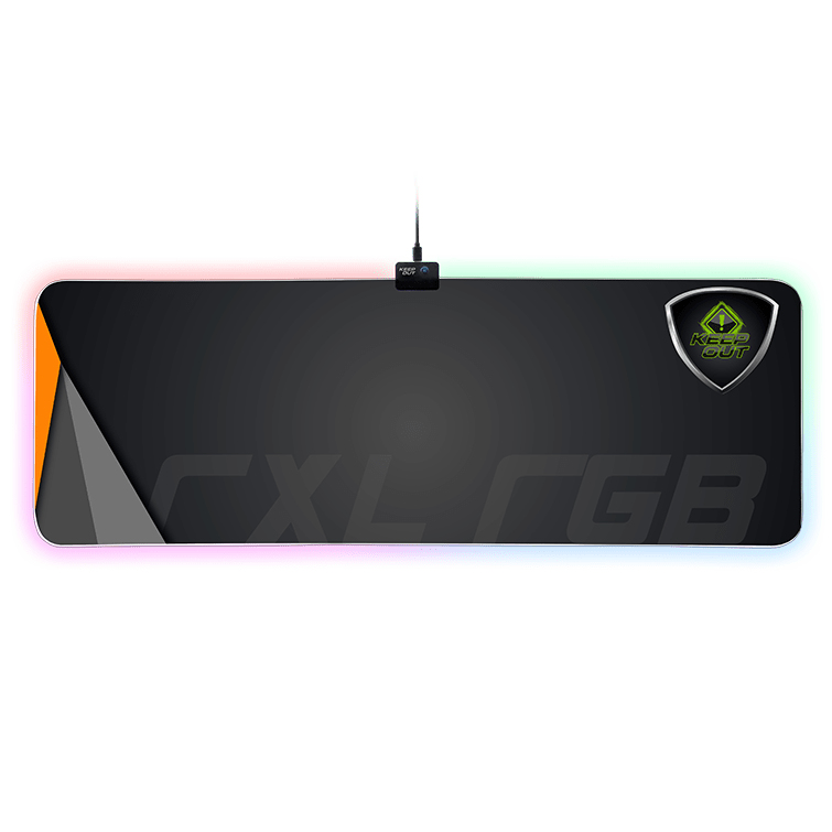 Tapis de gaming KeepOut RXL RGB 14 modes d'éclairage Surface en tissu doux Base en caoutchouc antidérapant 88x30x0 40 cm Neuf