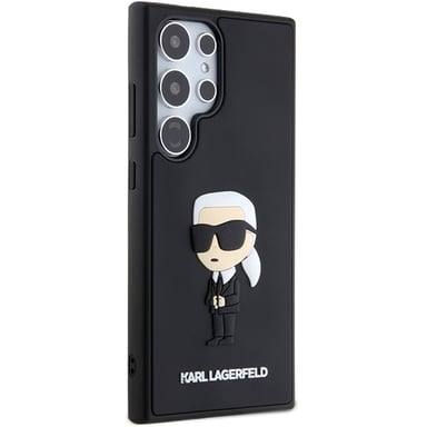 Custodia Karl Lagerfeld 3D Ikonik per Samsung Galaxy S24 Ultra, nera