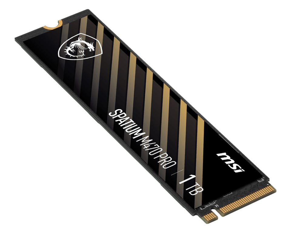 MSI Spatium M470 PRO PCIe 4.0 NVMe .2 1TB disque SSD PCI Express 4.0 3D NAND Neuf - vue 2
