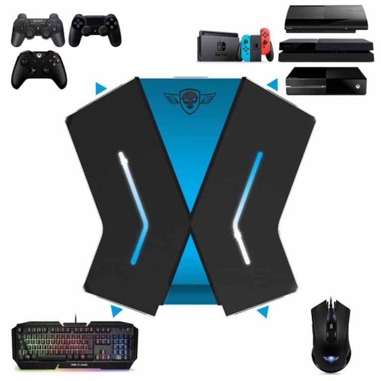 Pack Cross Gamer Pro Clavier Souris Tapis Casque Convertisseur pour Xbox One  PS4 PS3 Switch - Mima