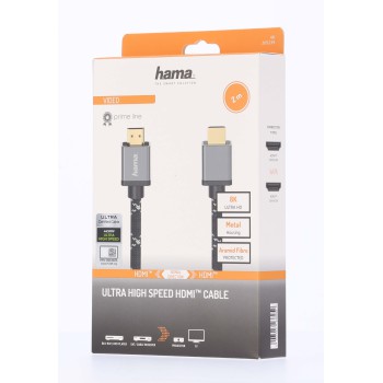 Cable HDMI de ultra alta velocidad, certificado, enchufe - enchufe, 8K, aluminio, 2,0 m