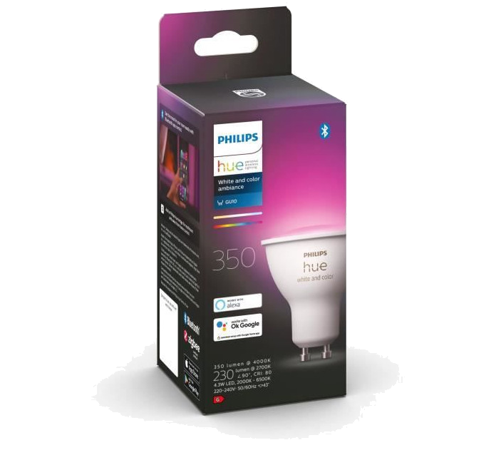PHILIPS Hue Connectée White & Color Ambiance - Ampoule LED GU10 - Compatible Bluetooth