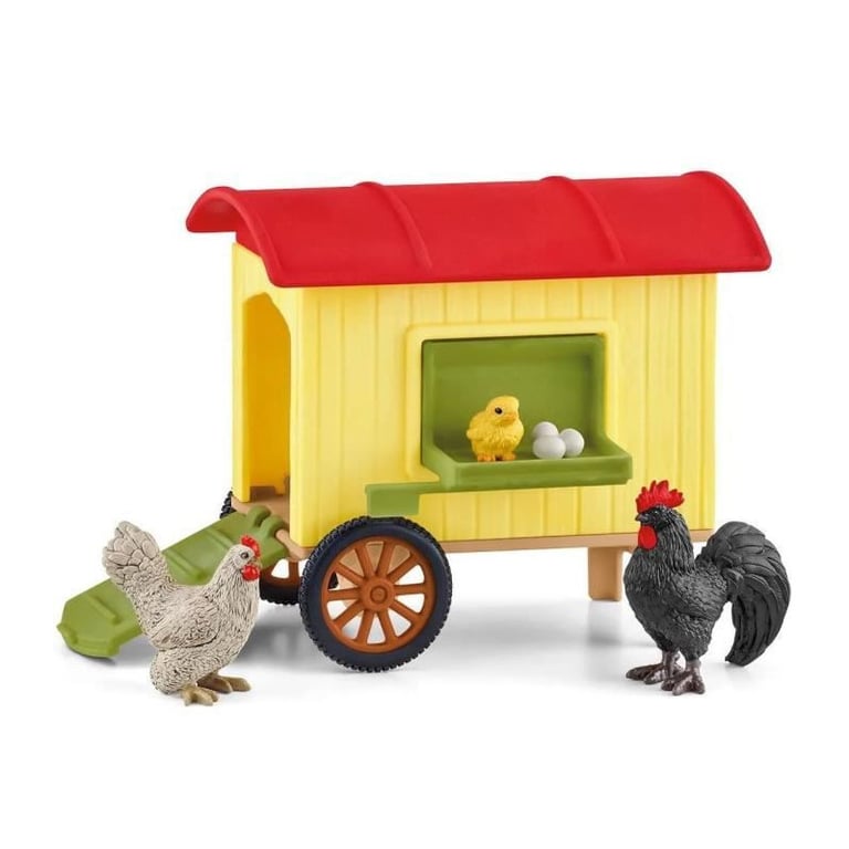 SCHLEICH Poulailler mobile 42572 Gamme Farm World Neuf