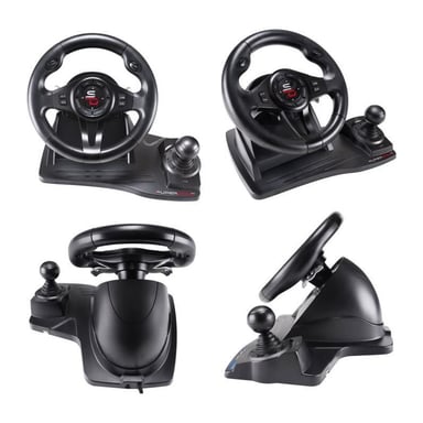 Subsonic SA5596-NG accessoire de jeux vidéo Noir USB Volant + pédales PC, PlayStation 4, Xbox One, Xbox Series X