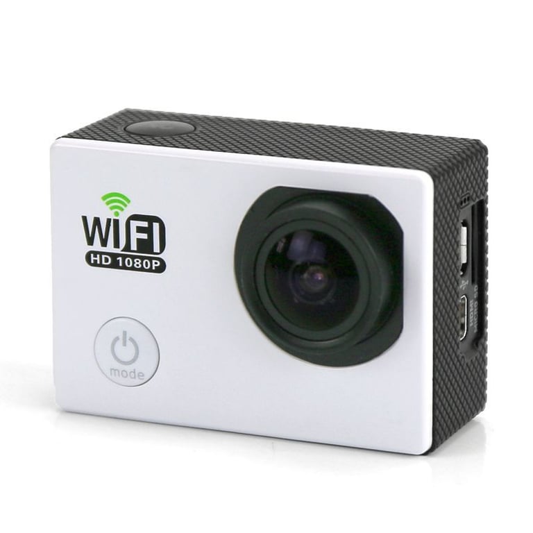 Camera Embarquée Sports Wi-Fi LCD Caisson Étanche Waterproof 12 Mp Full HD Blanc YONIS